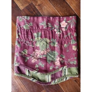 WAVERLY Chianti MERLOT RED GRAPES FLORAL striped‎ VALANCE 16X76
